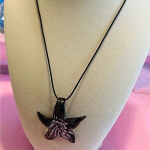 Mystic Bloom Starfish Pendant Necklace